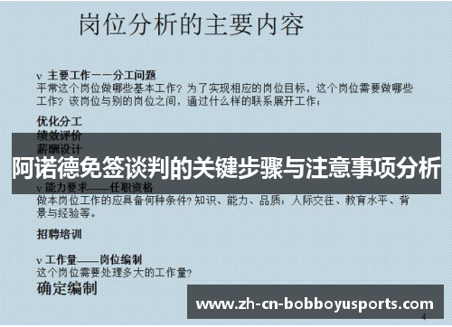 阿诺德免签谈判的关键步骤与注意事项分析
